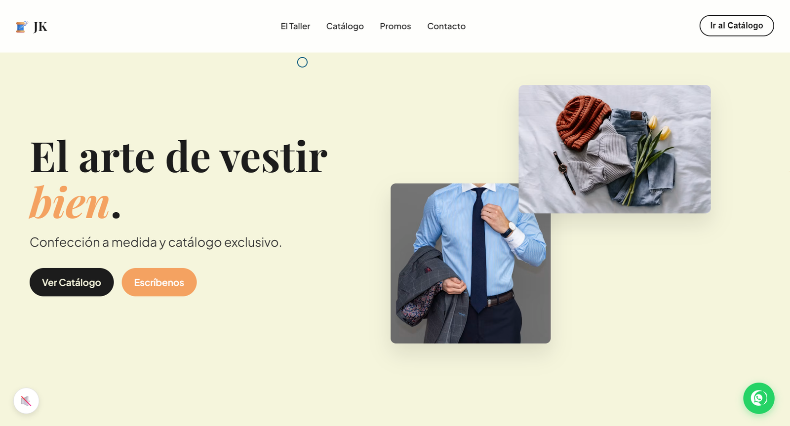 Vista del proyecto Catalogo profesional para tiendas de ropa