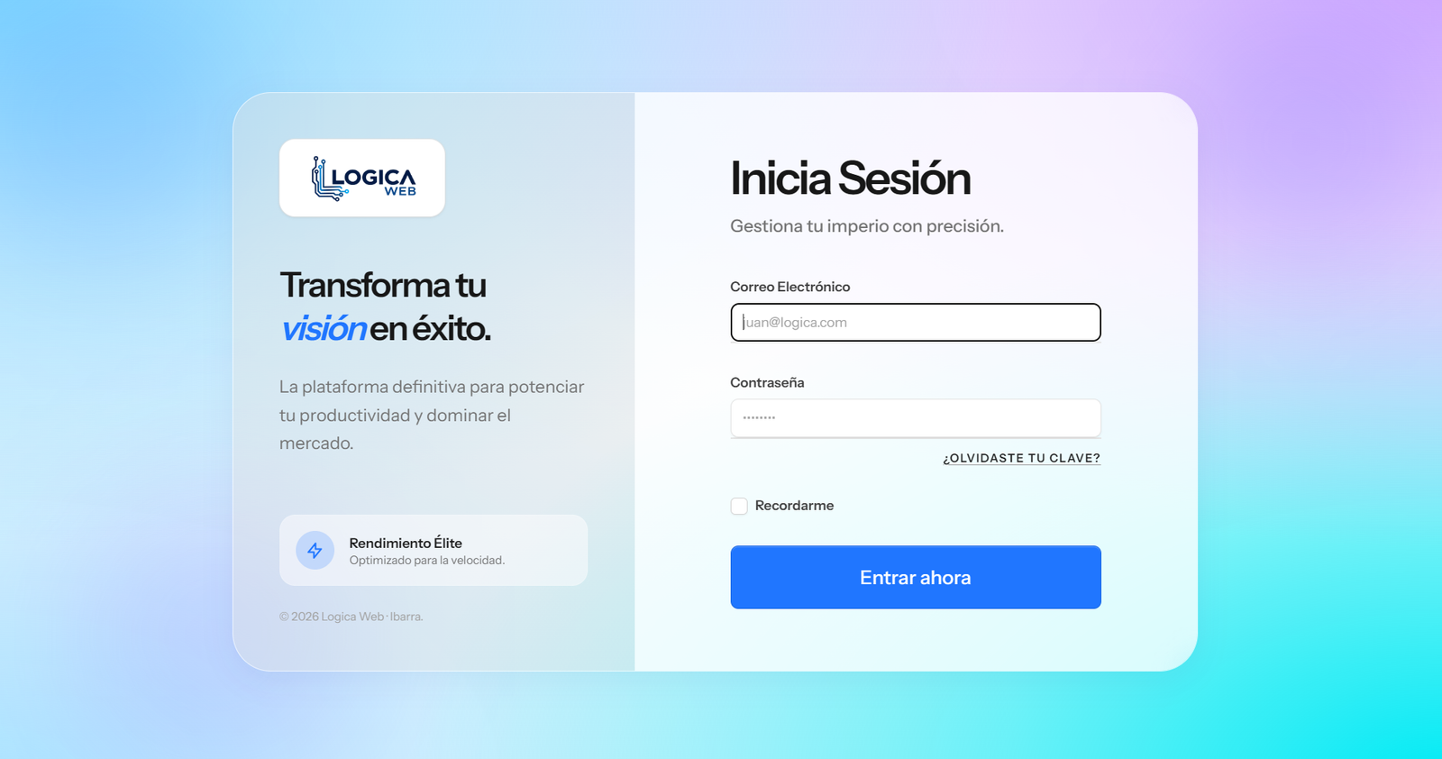 Vista del proyecto CRM cotización de clientes